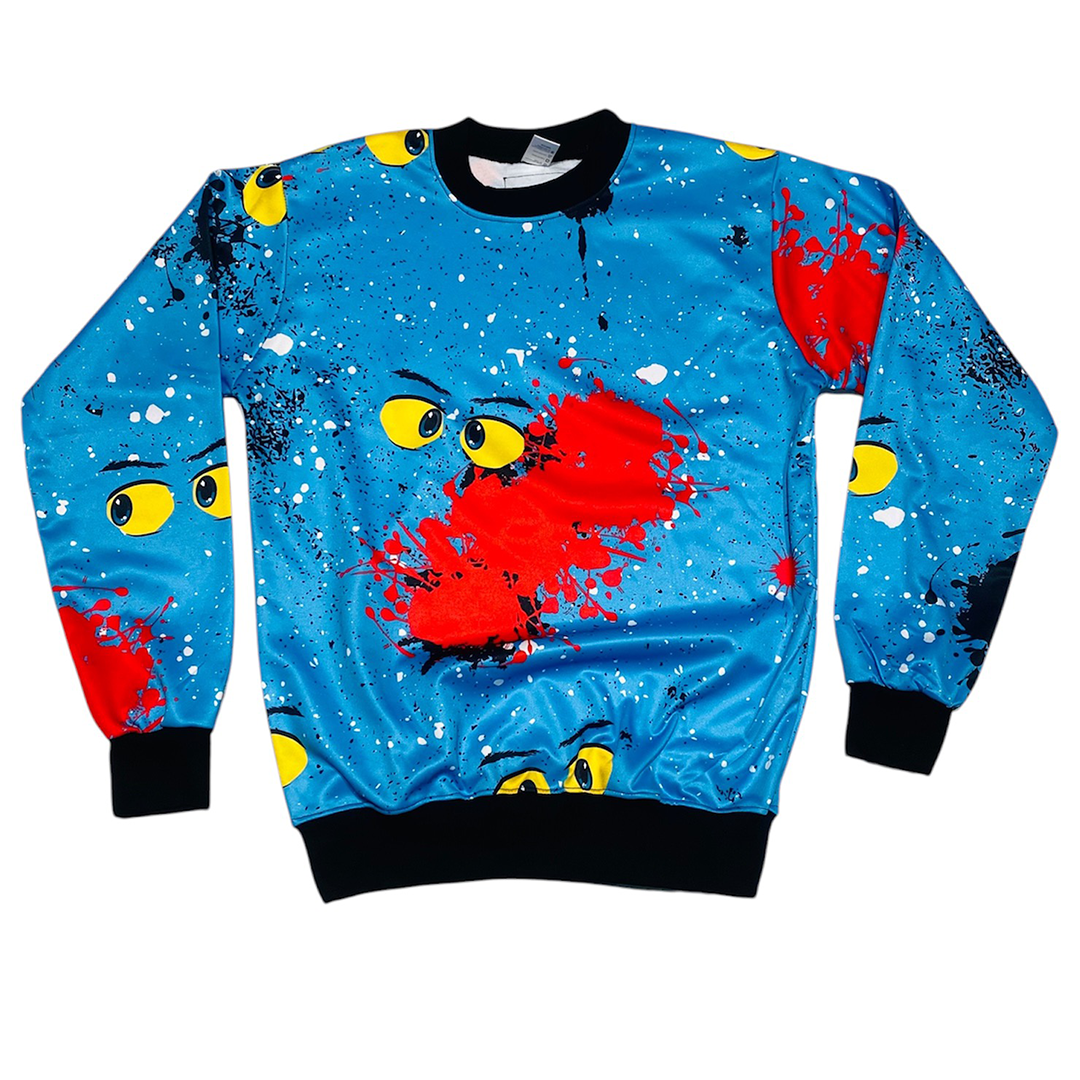 Blue Print Sweater